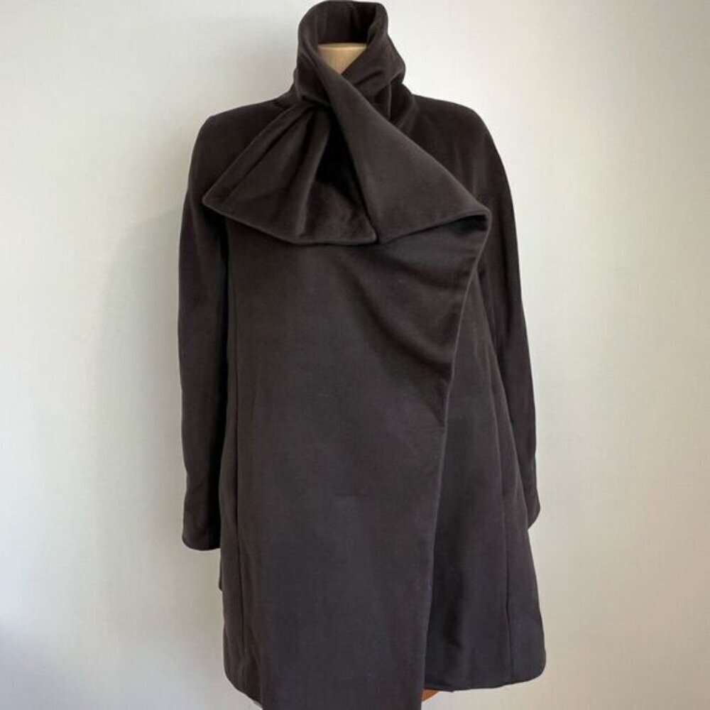 Vintage Andytheanh Women’s 4 Luxury Chocolate Brown Cashmere Lambs Wool Jacket